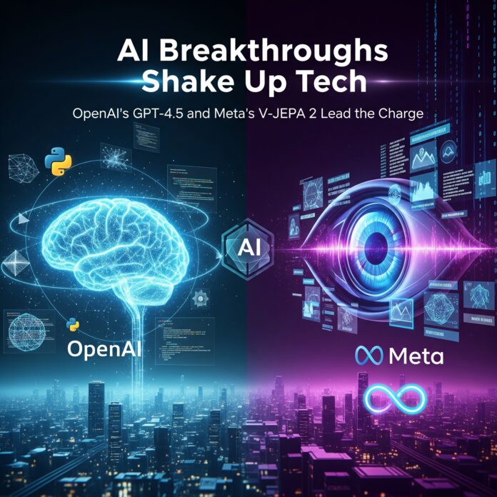 AI Breakthroughs Shake Up Tech: OpenAI’s GPT-4.5 and Meta’s V-JEPA 2 Lead the Charge